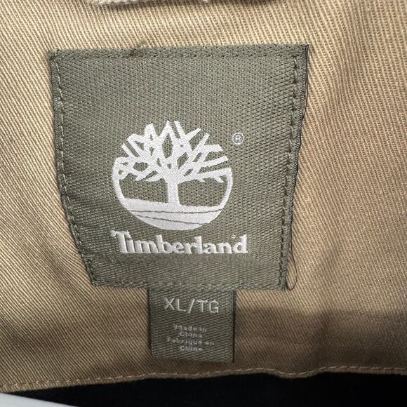 Timberland Brookfield Mountain Twill Bomber Jacket Mens XL Beige Cargo Explorer - Picture 8 of 14